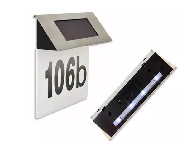 Husnummer skilt med LED-belysning 633