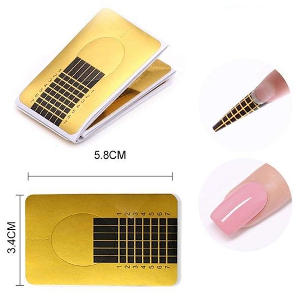 500 stk Negleforme - Nail Forms Guld Gold