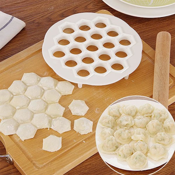 3-delt dumplingsform, manuell dumplingsmaskin, ravioli dumplingsmaskin, ravioliformverktøy, dumplingsform