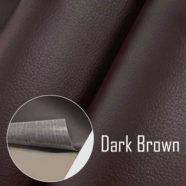 Selvklæbende Læder Reparations Dekor Mørkebrun 50*137cm brun brown