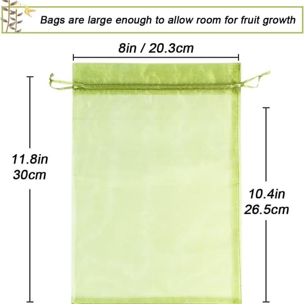 100-pack Fruktskyddsnätpåsar - Druvskyddsnät Ärmar 15×20cm