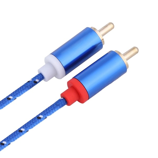 3,5 mm til 2RCA Lydkabel Hi-Fi Stereo Lydsignalkabel Splitter Guldbelagt Stik (10m)