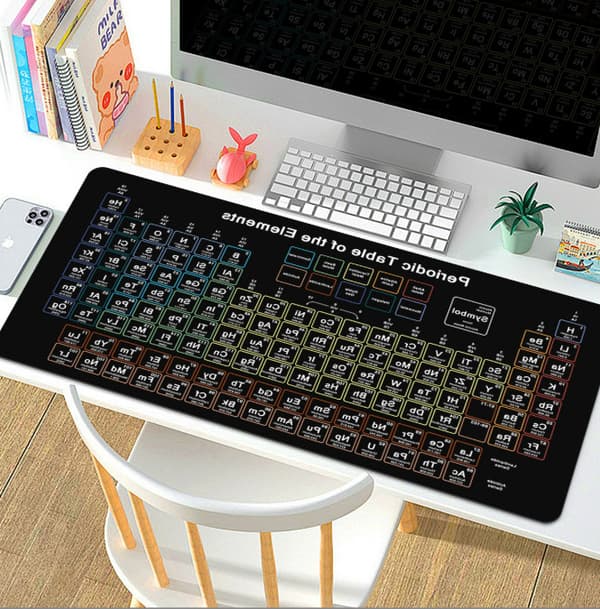 Sklisikker skrivebordsmatte med musematte, vanntett tastaturmatte S