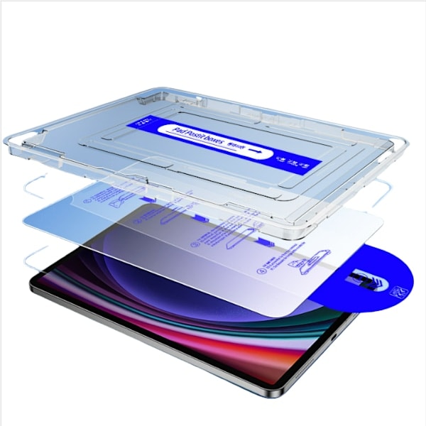 Samsung Galaxy Tab S10+/S9+ (12,4 tommer) Skjermbeskytter i Herdet Glass med Støvfri Applikator