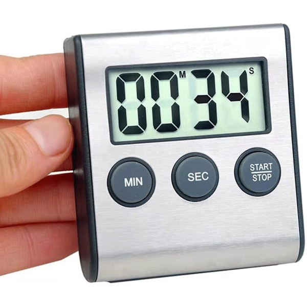 Kökstimer, Digital Kökstimer Magnetisk Nedräkning Kökstimer Rostfritt Stål Timer
