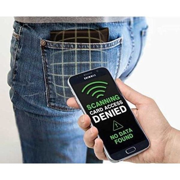 Læder pung kortholder RFID - NFC beskyttelse 7-kort