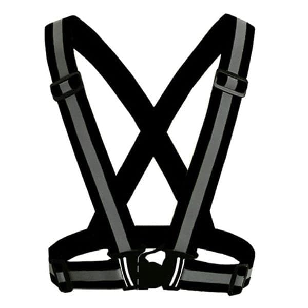 Refleksvest / refleksseler til løb og cykling - sort