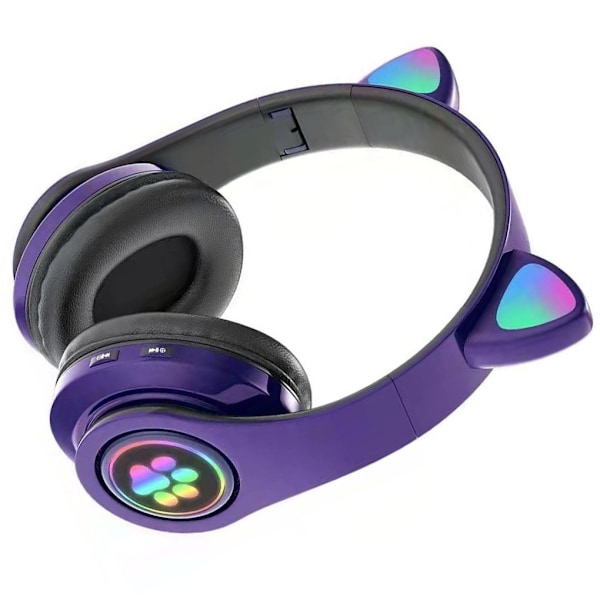 Glow Headset Trådlösa Örhängen Speltillbehör Fint utförande Fint utförande Flerfärgad Söt Utseende Söt Present Brusreducering Lila