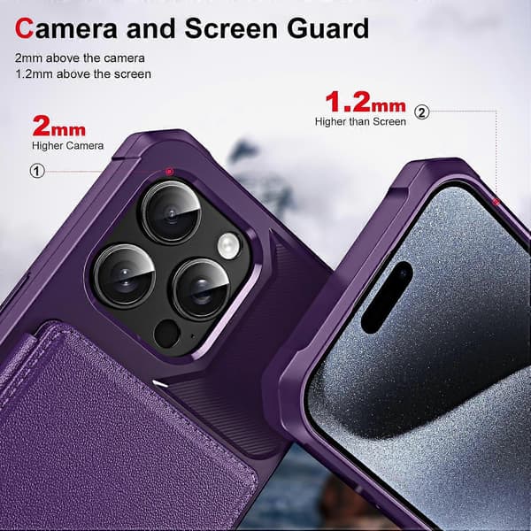 Horisontellt Flip Kortfack Läder Telefonfodral For iPhone 14 Pro Max