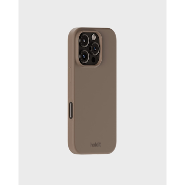 Kompatibelt med iPhone 16 Pro Mobilskal Silikon Mockabrun Silikon Brun