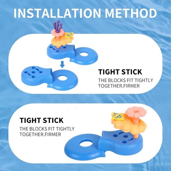 Pædagogisk og alsidigt sammenkoblingsbart haveverdenssæt: DIY-samlelegetøj til intellektuel udvikling - Ocean Interlocking Garden 68pcs