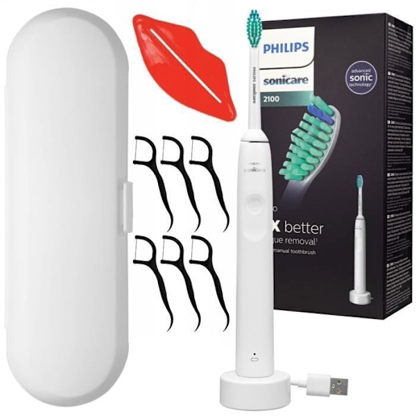 PHILIPS Sonicare 2100 eltandborste HX3651/13 sonic grey plus tillbehör