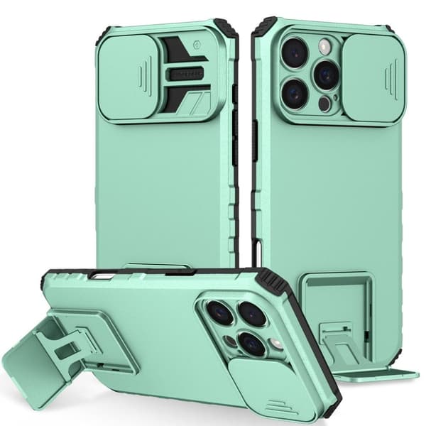 Kompatibel med iPhone 16 Pro Cover med kamerabeskyttelse - Mint