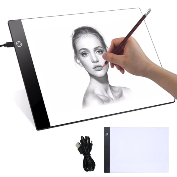 LED Tegneplade A4 lysbord med USB