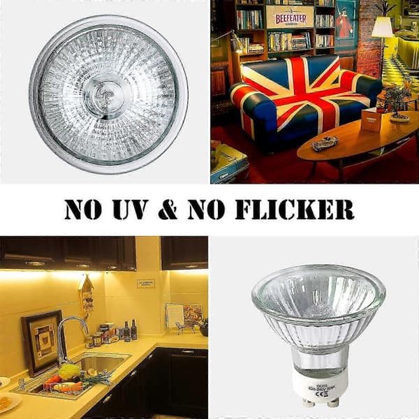 GU10 Halogenpærer 35W 2800K Varm hvid, 8 stk. dæmpbare loftspotlamper