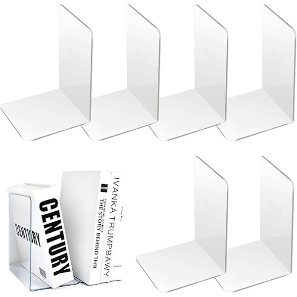 Transparenta bokstöd i akryl – 6-pack 700