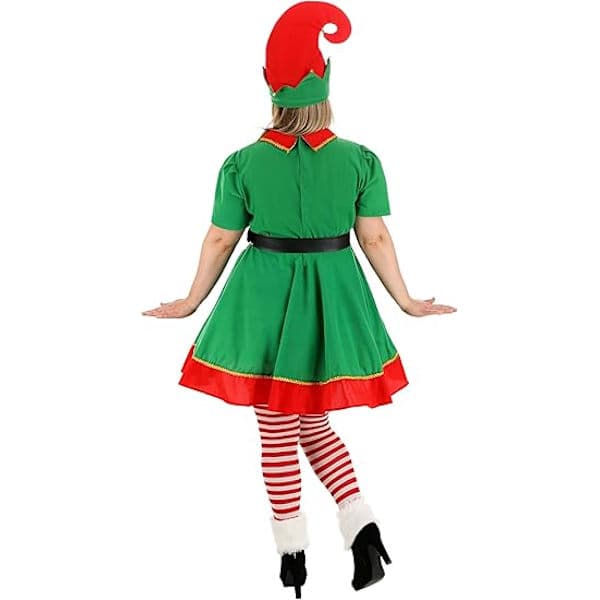 Tomtedräkter - Tomtedräkter för pojkar och flickor med klänning, hatt och julbälte 160cm