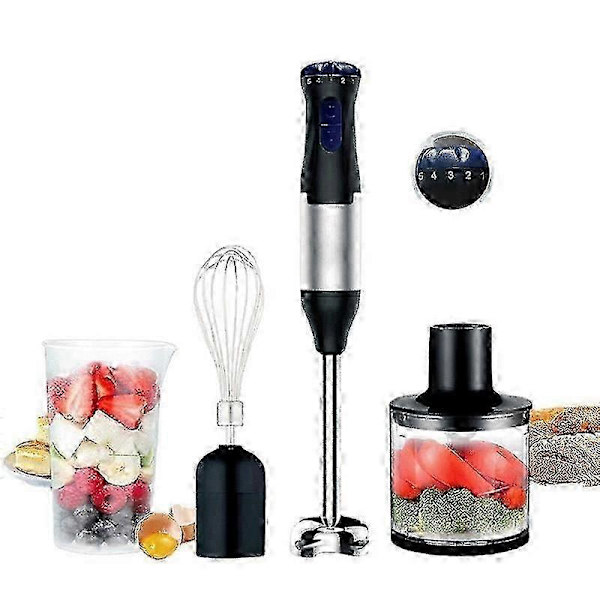 4-in-1 Immersion Blender Chopper Kitchen Electric Handheld Mixer