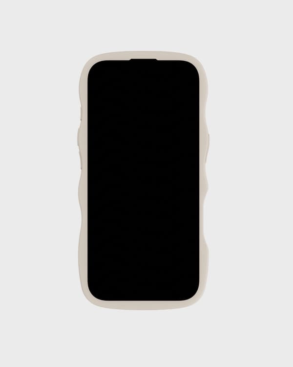 Kompatibel med iPhone 16 Pro Cover Bølget Lys Beige 55