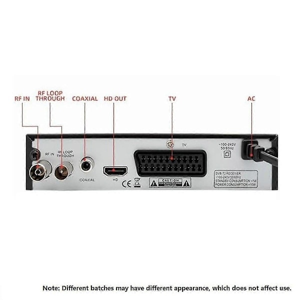 DVB-T2 HEVC 265 Digital TV-mottagare DVB-T2 265 1080p HD-dekoder USB Terrestrial TV-mottagare EPG