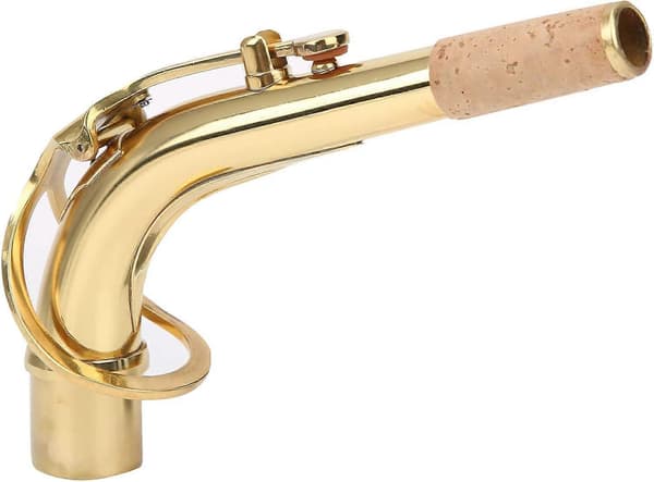 Messing Saksofonhals 2,45 cm Kompatibel med Altsaksofon Gullbøyrør Musikkinstrumenttilbehør