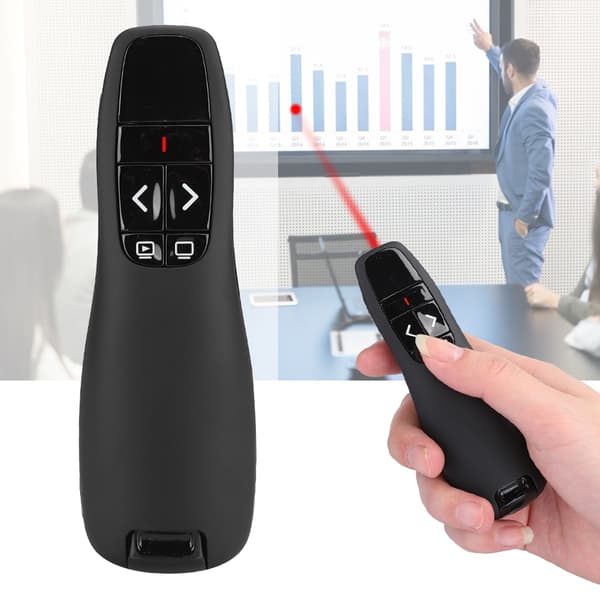 PPT Pen R400 Laser Presenter Wireless Electronic Pointer Remote Control Computer Accessories (3.6V-4.2V) Red Light