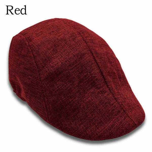 Golf Driving Hatt Herr Flat Cap RØD ed