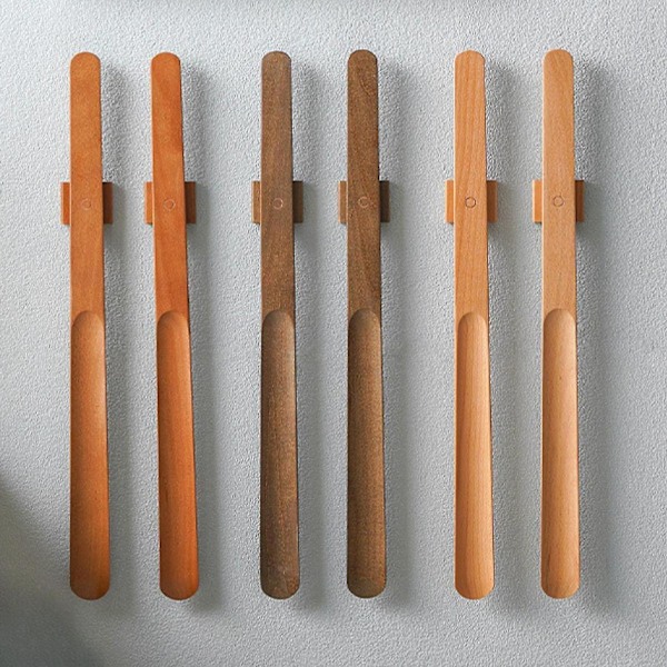 Skohorn med langt håndtak og magnetisk base for barn med funksjonshemming, Beige Khaki Khaki Khaki 55cmx4cm