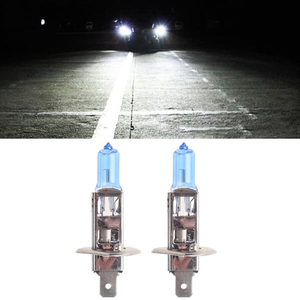 2x Mini Canbus LED-billys Dagslys 4300K H1 100W Lampe Tåkelys Halogenlampe Biltilbehør