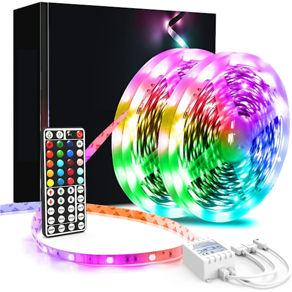 LED-valonauha, 10 m LED-valonauhat 44-painikkeisella kaukosäätimellä, joustavat 5050 RGB -väriä vaihtavat LED-valot makuuhuoneeseen, juhliin