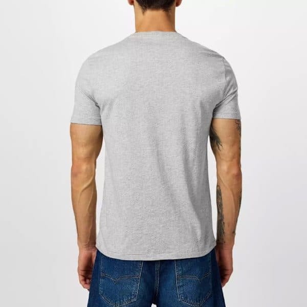 Herr T-skjorte Bomull Kort Erm Rund Hals Pullover Tee Topp Grå Størrelse L Grå Grey L