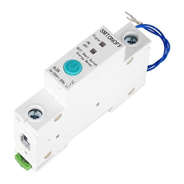 Ewelink Enfasig WIFI Smart Energimätare Kwh Mätning Övervakning Säkerhetsbrytare Timer Relä för Smart Hem 63A