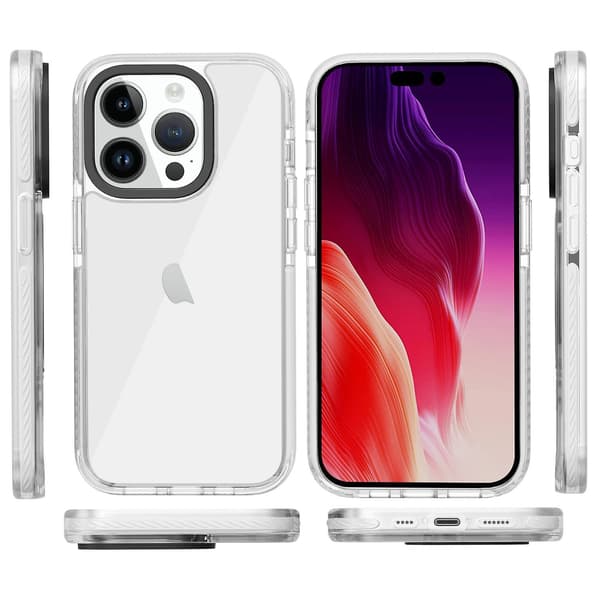Transparent telefoncover Kompatibelt med iPhone 15 Pro White