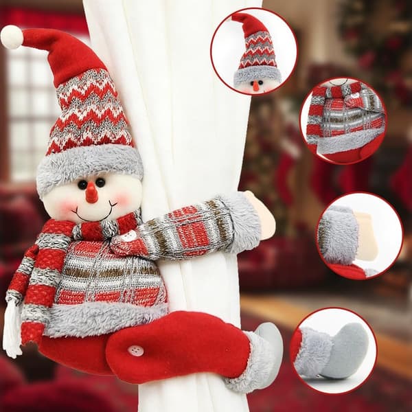 Jule Tomte Gardinsnor – Juledekoration til Gardiner | Blød Snemand Tomte