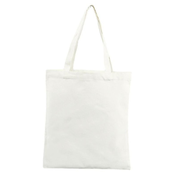 Dww-blank Hand Canvas Bag Bottomless Cotton Bag Hand Painted Bag Single Shoulder Tote Bag (vit)