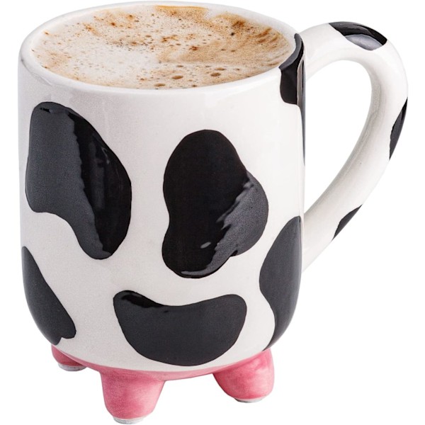 Ko-Kaffekopp Ko-Saker 44 cl Keramisk Ko-kopp - Ko-kopp med Jur - Ko-Print Kopper - Merkelig Melke-Ko-Kopp med Jur Ko-Print