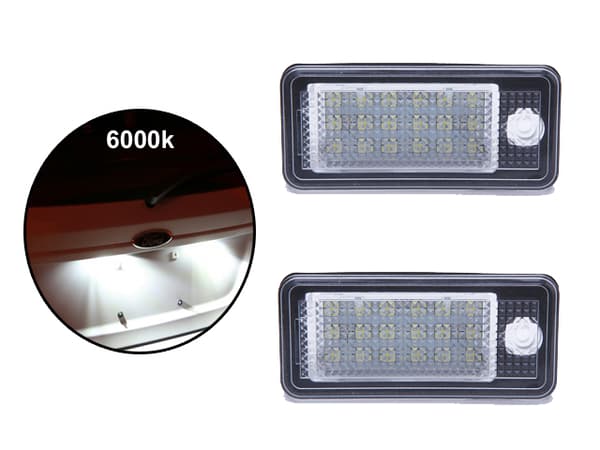 Kompatibel med Audi A3 S3 A4 S4 RS4 RS6 A5 A6 C6 S6 Q7 LED nummerpladelys 60