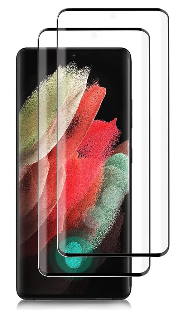 Compatible with Samsung S22 - 2-Pack Full Coverage Tempered Glass Screen Protector 60