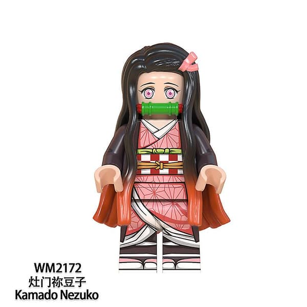 8 stk. Demon Slayer Action Bricks Plastkompatible leker