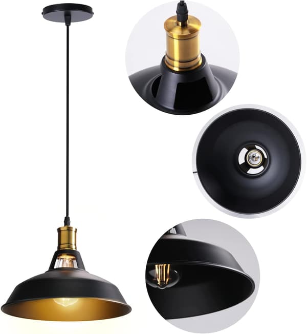 Vintage teollinen riippuvalaisin E27 LED-lamppu Retro