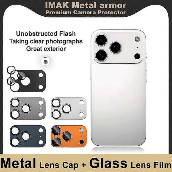 Metal Armor Premium Kamerasuojakalvo Harmaa Gray For iPhone 17 Pro Max