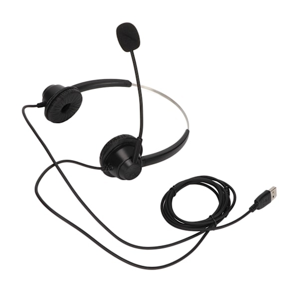 H360DUSB Dubbelsidig headset Svart Volymjustering USB Business Headset med USB-kontakt för telemarketing