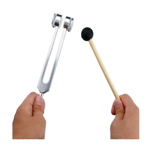 128 Hz Stämgaffel med Vikt - Akustisk Stämgaffel för Terapi 128 Hz Akustisk Glidgaffel