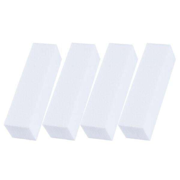 Perfekta Naglar: 4-pack Block Nagelfilar för Form och Förlängning Vit white