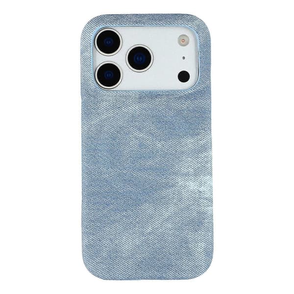 Kompatibelt med iPhone 17 Pro Max Magnetiskt Skal Denim Tyg Textur Läder + PC Stötsäkert Telefonskal Multicolor Grey Blue