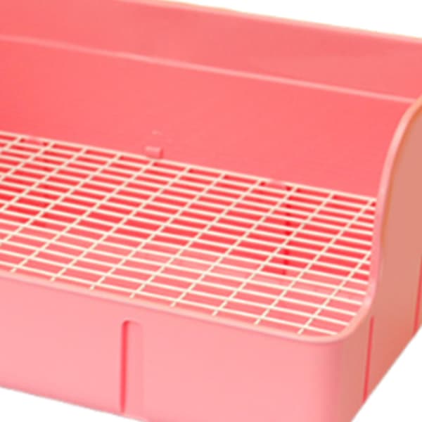 Kanintoalett, rektangulær, for kjæledyr Pink