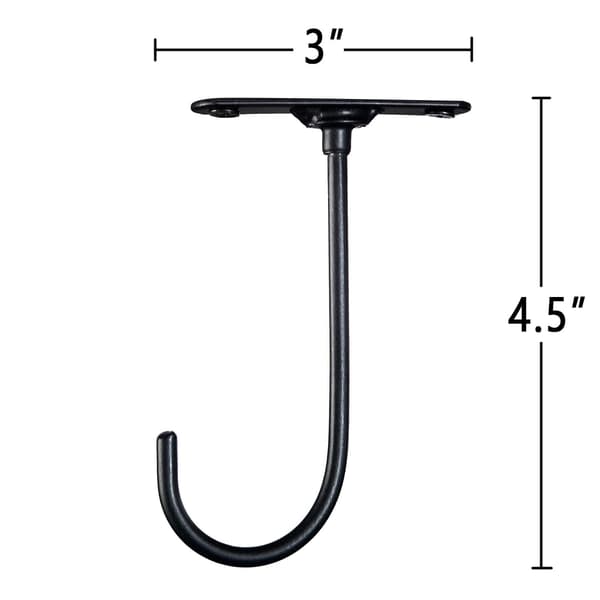 1 stk. sort banankrog under skab, metal banankroge