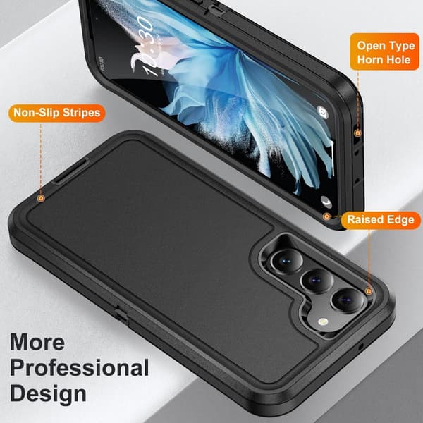 Kompatibel med Galaxy S25 Plus / S24 Plus Cover Xtreme Stødsikker Sort 81