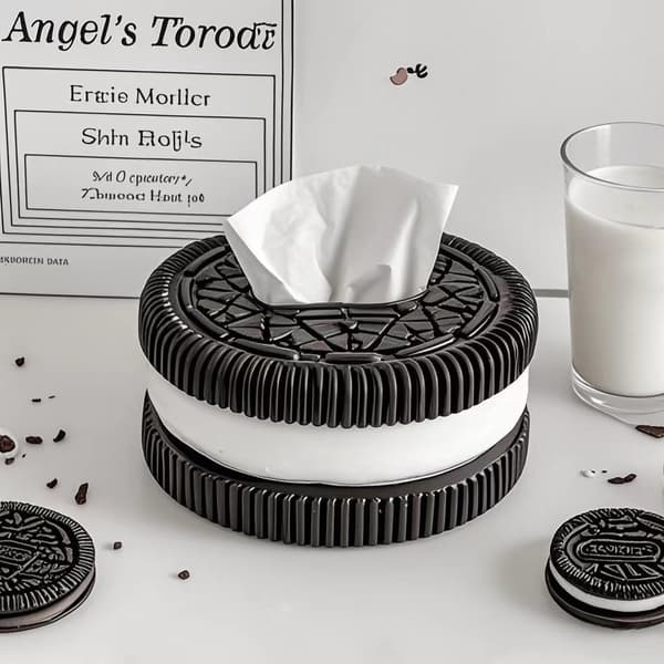 Oreo pappersbox, bordsdekoration för vardagsrum