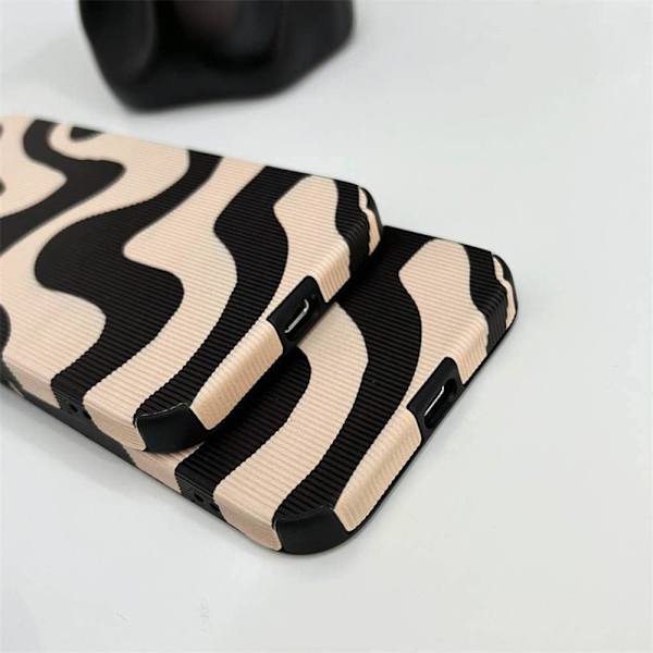 Kompatibelt med iPhone 15 Skal Mode Enkelt Sött Zebra St